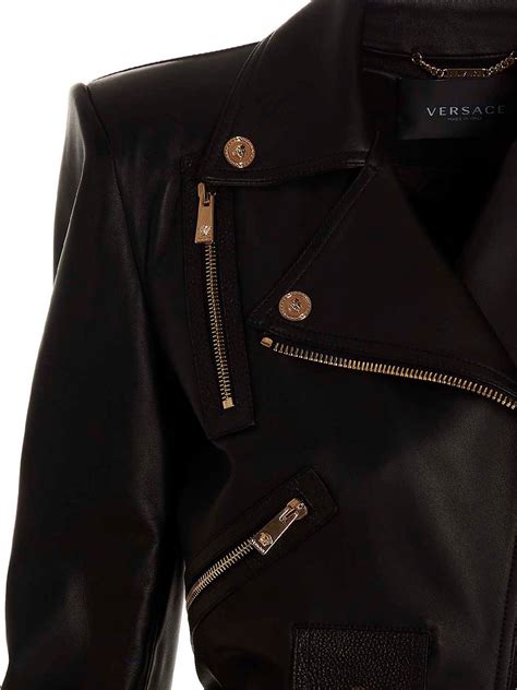 versus versace giacca pelle|Giacche in pelle da uomo di Versace .